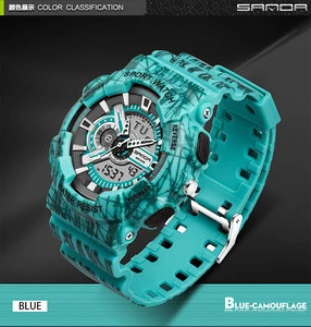 Online Shopping--S799 ATM5 Water Resistant Shock Camouflage Dial Resin Quartz Mens Watch