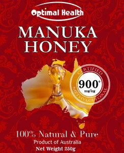Optimal Health 100% Pure Manuka Honey 250g Certified Natural MGO 900+ HACCP GMP