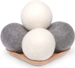 Organic Fabric Softener Alternative Baby Safe Reduce Wrinkles Shorten Drying Time Wool Dryer Balls New Zealand Wool to Core