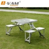 Outdoor camping furniture aluminum foldable picnic table and chair set