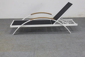 Outdoor furniture Patio aluminum sling fabric chaise lounge sunbed for garden swing pool use