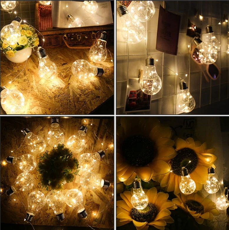 Outdoor holiday light 10leds warm white christmas fairy lights ip 65 waterproof  in holiday lighting