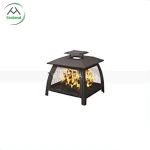 Oxford Fabric Garden Furniture Fire Pit Cover Waterproof Winter  Heater Cover