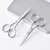Import Pack 2 Stainless Steel Safety Mustache Beard Scissor Eyebrow Scissor Manicure Tool Manicure Scissor Set in tin Box from China