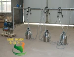 Pail Bucket Type Cow Goat Vacuum Pump Milking Machine with 12pcs Milking Bucket