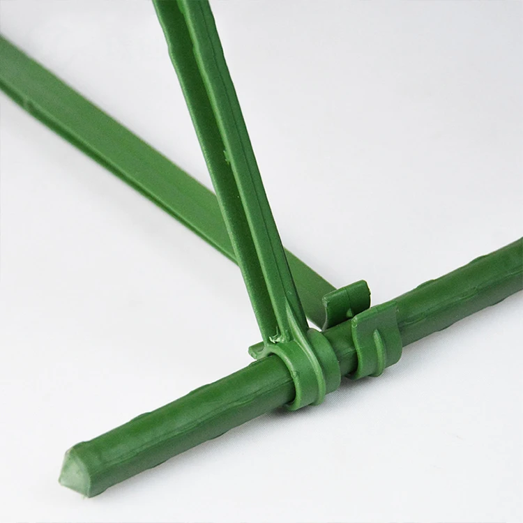 Pe Coated Garden Stake Type A Strut Set Garden Stake 20mm Plastic Coated Steel Pipes Tree Supporters