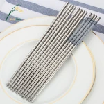 Personal High Quality Polished Portable Durable Stainless Wholesome Sushi Rice Chopstick