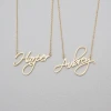 personalized gold plated stainless steel custom initial name pendant necklace for women