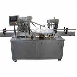 Pharmaceutical product glass bottle syrup filling machine