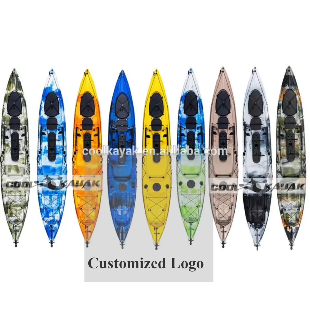 plastic boat rowing kayak single