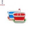 Plastic Foldable Portable Retractable Silicone Collapsible Bucket