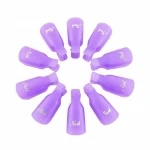 Plastic Gel Nail Polish Remover Kit  Nail Wipe Clips Cap