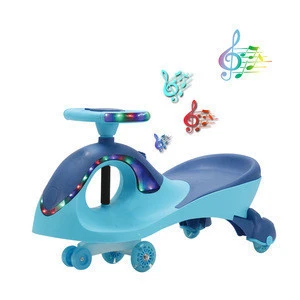 Plastic light toy hand swing kids ride on car with music for baby
