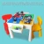Import Plastic Multi-Functional Learning Assembled Kids Desk Children Building Blocks Table With Chair Storage Box Panel EVA Bath Mat from China
