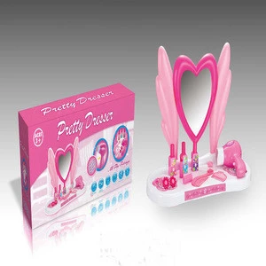 Plastic play set make up toy lovely makeup sets girl fashion beauty set accessories toy