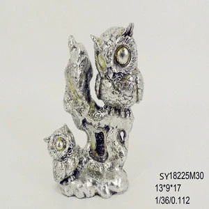 Ployresin owl statue in resin crafts