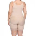 Plus Size Underwear Sexy Tummy Control Perfect Shapewear Crotchless Body Slimming Shaper for Women with Zipper Lace