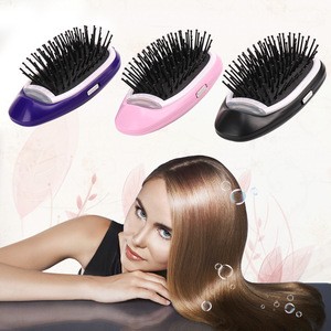 Portable Electric Ionic Hairbrush Styling Combs Scalp Massager for All Hair Types