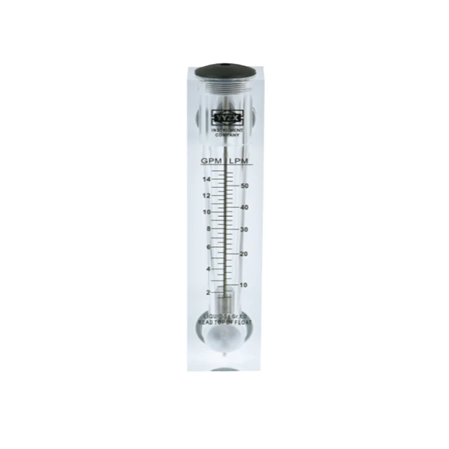 Portable profesional handheld  ZG1/2" thread water liquid flow meter acrylic panel type flowmeter