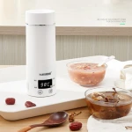 Portable Travel Electric Kettle Mini Thermos Smart Kettle Heated Cup Milk Boiling Boiler Metal Heater