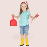 preschool housework practice game play set toy wooden cleaning tools  house sweeping toys for kids