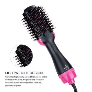 Professional 3 In 1 Hair Dryer &amp; Volumizing Brush Stock One Step Hair Dryer And Styler Electric Hot Air Brush