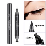Professional Makeup Double Ends Eye-liner Stencils With Eye Wing Stamp Waterproof Eyeliner Pen