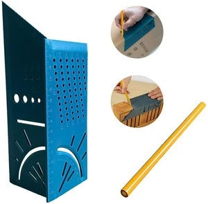Professional Woodworking 3D Mitre Angle Measuring Square Size Measure Tool With Gauge And Ruler Corner Fittings