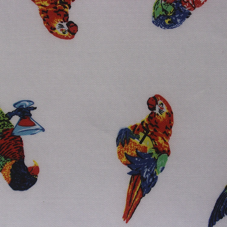 Promotion Price Cute Animal Printed Cotton Tencel Fabric for Sleep Dress