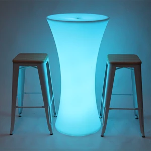 Promotional high top glowing set lounge pub coffee light up cocktail club nightclub bar chair and led tables