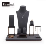 PU leather jewelry display model display props fashionable and exquisite jewelry display props set counter bracelet tray