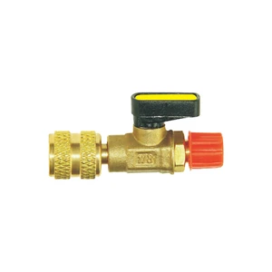 QF-JY Brass 1/4 Connector Refrigeration Tools Charging Ball Valve
