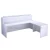 Import QS-RC05 L-shaped reception desk for Hotel gloss white front desk Contemporary reception desk from China
