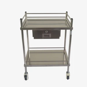 QXC-014B Medical Hospital Dressing Stainless Steel Trolley Surgical Trolley With Drawers