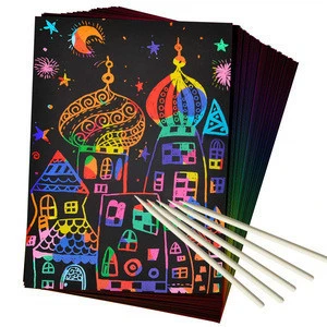 Rainbow Scratch Paper Art Kit for Kids for Christmas Party Birthday Game