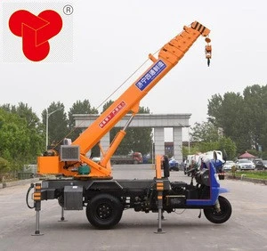 Real Manufacturer 3 Ton Motor Tricycle Mini Hydraulic Crane