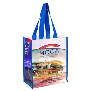 recycled lamination full color printed pp non woven shopping bag