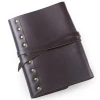Refillable Leather Journal with Strap 6 Ring Binder A5 Blank Craft Paper