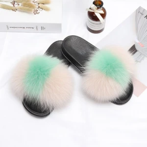 reliance china supplier plush fur slides bedroom fur slippers  fur slippers