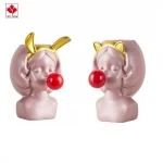 Resin Decoration Doll Blowing Bubble Girl Home Decoration Statue Vase ins