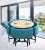 Import restaurant round dining tables and chairs fashion wrought iron table design cafe shop furniture from China