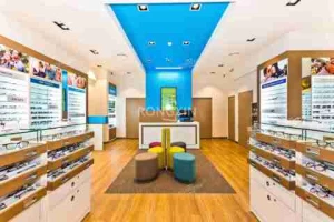 Retail Eyewear Showroom Interior Design Wall Mounted Sunglasses Display Rack Cabinet Optical Shop Decoration Counter Kiosk