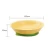 Reusable Baby Plate with Removable Suction Bottom PLA Yellow Round Food Plate for Noodle Puree Microwave and Dishwasher Safe