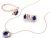 Import REYES New Fashion Jewelry Sets Pear Cut 2.58Ct Blue Sapphire Gemstone Earring Sets Women 925 Sterling Silver Wedding Jewelry Set from China