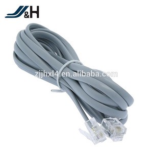 RJ11 RJ12 6P6C Telephone Cable multi core flat cable with crystal head