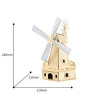 Robotime Diy Educational Toy Windmill Powered By Solar Energy