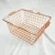 Import rose golden customize  bread store purple wire shopping basket stackable from China