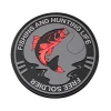 Rubber patch customized brand logo color hook and loop soft PVC tactical badge