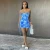 Import RX-D052267K In stock sexy club mini skirts pleated spaghetti strap dresses women summer casual tie dye dress from China