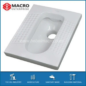 sanitary ware square one-piece ceramic squat pan